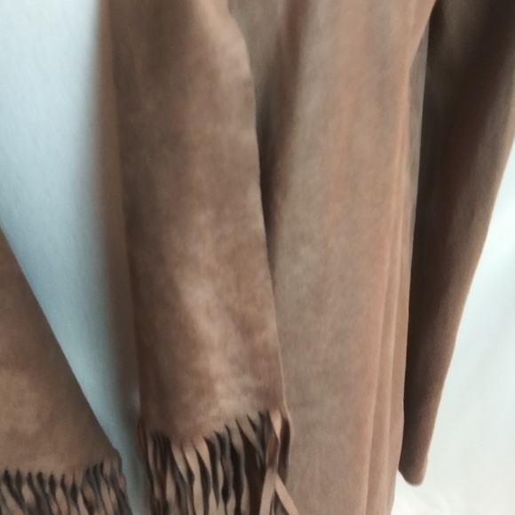 INC tan fringed faux suede wrap jacket size XS - Picture 5 of 6